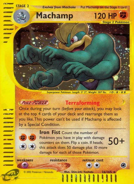 Machamp, Pokémon card EX 16 — Expedition Base Set set
