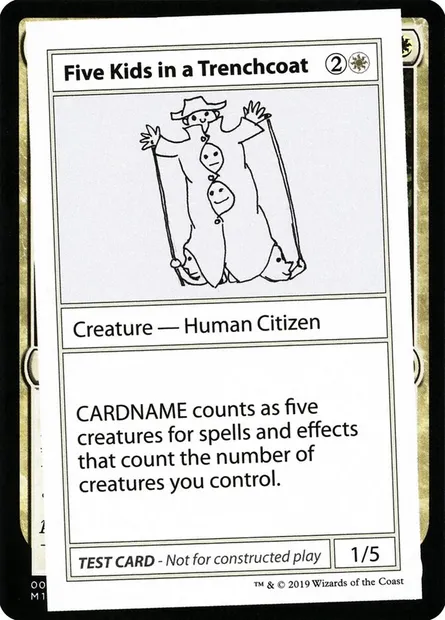 Five Kids in a Trenchcoat, Magic card CMB2 5 — Mystery Booster Playtest Cards 2021 set