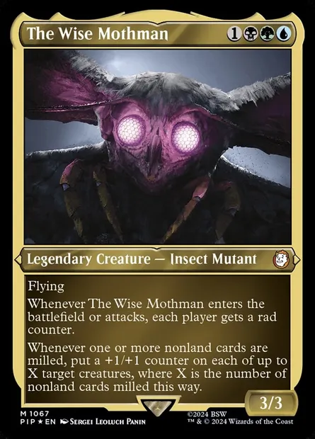 The Wise Mothman, Magic card PIP 1067 — Fallout set