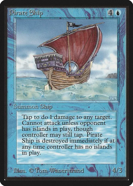 Navire pirate, carte Magic LEB 71 — extension Limited Edition Beta