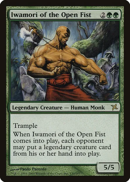 Iwamori du poing ouvert, carte Magic BOK 130 — extension Traîtres de Kamigawa