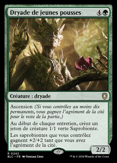 Dryade de jeunes pousses, carte Magic BLC 242 — extension Bloomburrow Commander