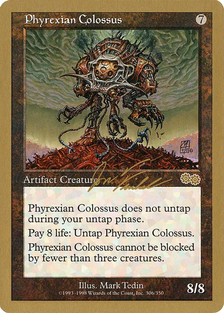 Colosse phyrexian, carte Magic WC00 jf305 — extension World Championship Decks 2000