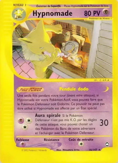 Hypnomade, carte Pokémon AQ 16 — extension Aquapolis