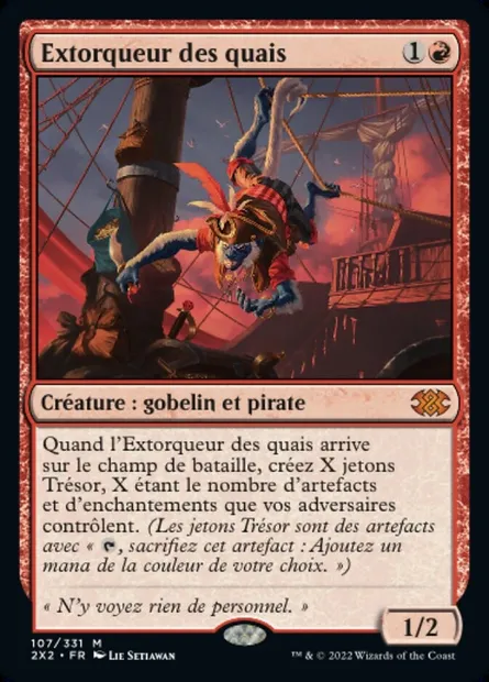 Extorqueur des quais, carte Magic 2X2 107 — extension Double Masters 2022