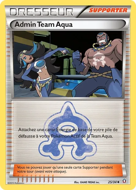 Admin Team Aqua, carte Pokémon DCR 25 — extension Double Danger