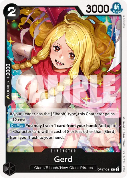 Gerd, One Piece card OP17-081 — THE WORLD’S STRONGEST WARRIORS set