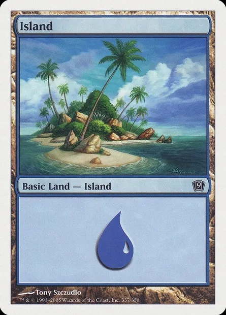 Île, carte Magic 9ED 337 — extension Neuvième Edition