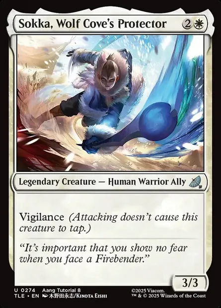 Sokka, Wolf Cove's Protector, Magic card TLE 274 — Avatar: The Last Airbender Eternal set