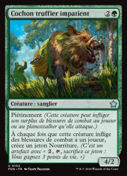 Cochon truffier impatient, carte Magic FDN 102 — extension Foundations