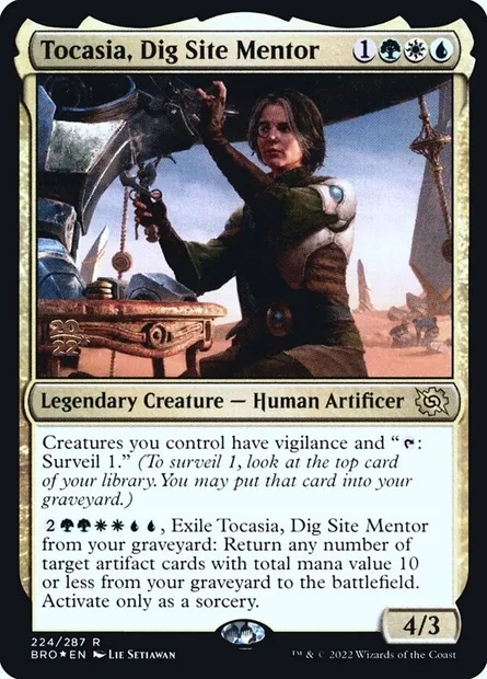 Tocasia, Dig Site Mentor, Magic card PBRO 224s — The Brothers' War Promos set