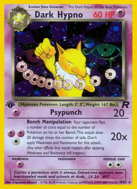 Dark Hypno, Pokémon card TR 9 — Team Rocket set