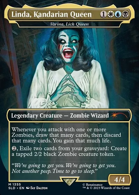 Varina, Lich Queen, Magic card SLD 1355 — Secret Lair Drop set