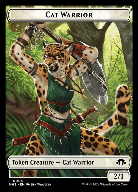 Cat Warrior, Magic card TMH3 5 — Modern Horizons 3 Tokens set