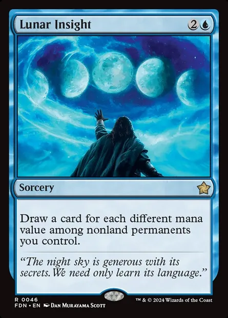 Lunar Insight, Magic card FDN 46 — Foundations set