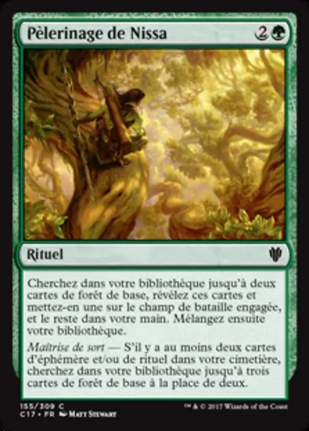 Pèlerinage de Nissa, carte Magic C17 155 — extension Commander 2017
