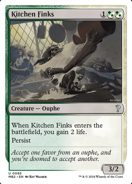 Kitchen Finks, Magic card MB2 85 — Mystery Booster 2 set