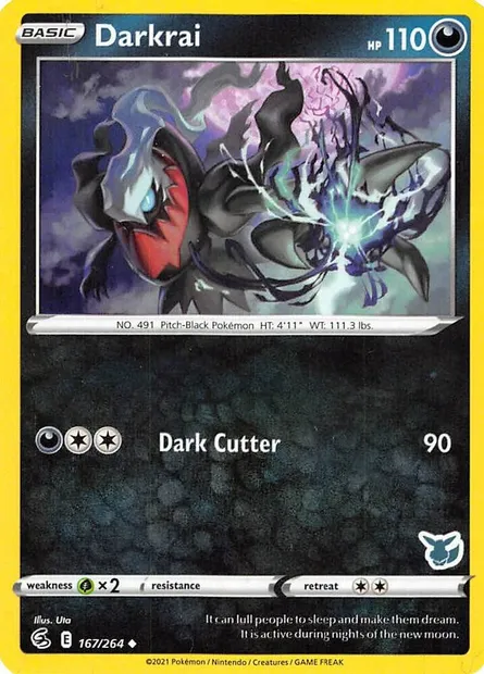 Darkrai, Pokémon card BA22 167-2 — Battle Academy 2022 set