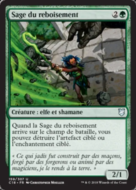 Sage du reboisement, carte Magic C18 159 — extension Commander 2018