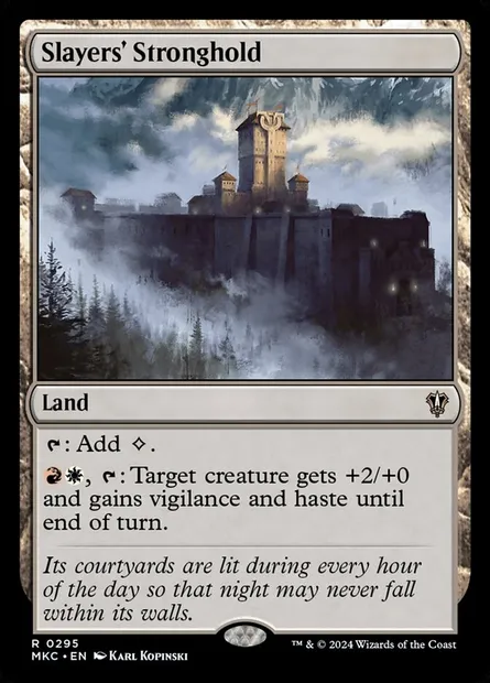 Slayers' Stronghold, Magic card MKC 295 — Murders at Karlov Manor Commander set