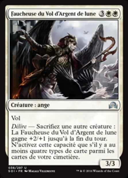 Faucheuse du Vol d'Argent de lune, carte Magic SOI 36 — extension Ténèbres sur Innistrad