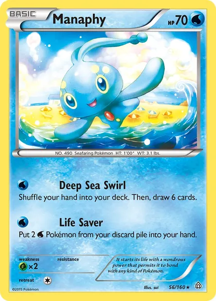 Manaphy, Pokémon card PRC 56 — Primal Clash set