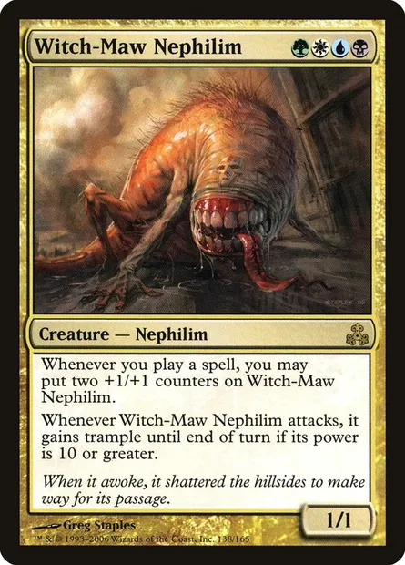 Witch-Maw Nephilim, Magic card GPT 138 — Guildpact set