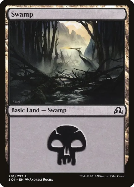 Swamp, Magic card SOI 291 — Shadows over Innistrad set