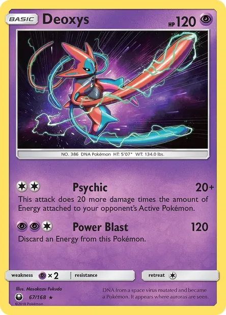 Deoxys, Pokémon card CES 67 — Celestial Storm set