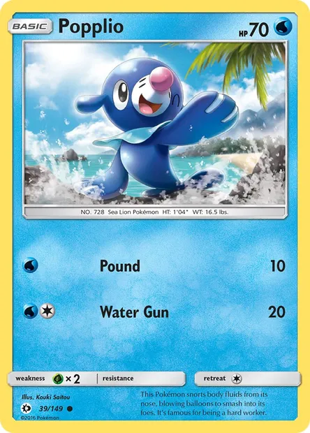 Popplio, Pokémon card SUM 39 — Sun & Moon set