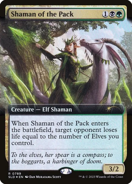 Shamane de la meute, carte Magic SLD 789 — extension Secret Lair Drop