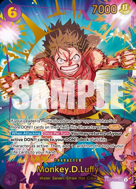 Monkey.D.Luffy, One Piece card EB02-061 — Anime 25th Collection set