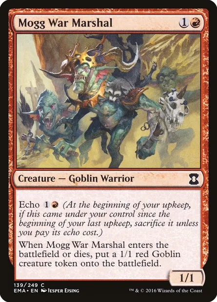 Maréchal de guerre mogg, carte Magic EMA 139 — extension Eternal Masters