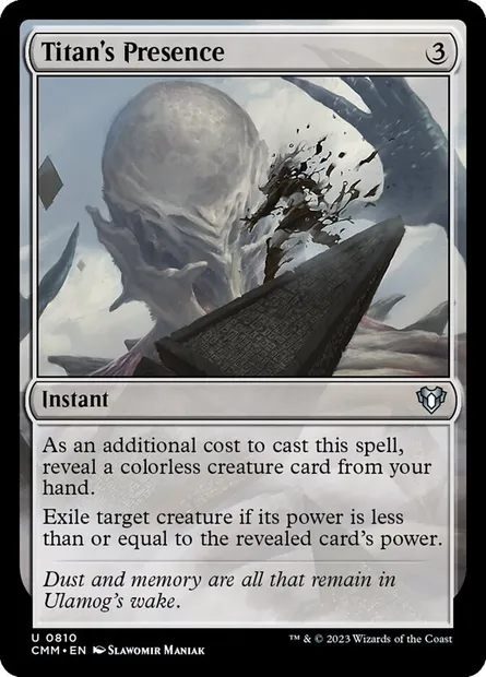 Titan's Presence, Magic card CMM 810 — Commander Masters set