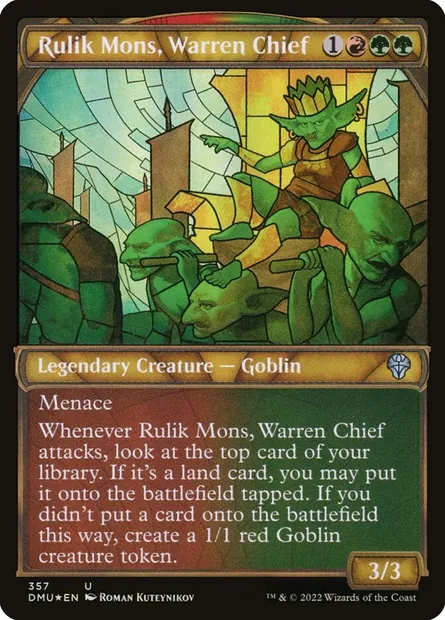 Rulik Mons, Warren Chief, Magic card DMU 357 — Dominaria United set