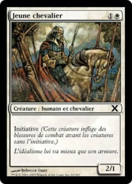 Jeune chevalier, carte Magic 10E 62 — extension Dixième édition