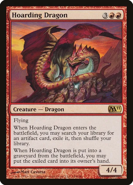 Hoarding Dragon, Magic card M11 144 — Magic 2011 set