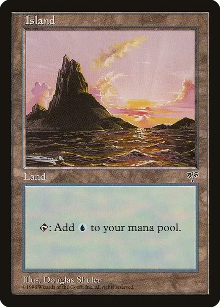 Island, Magic card MIR 338 — Mirage set