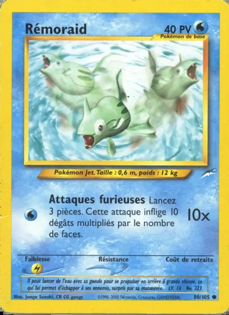Rémoraid, carte Pokémon NDE 80 — extension Neo Destiny