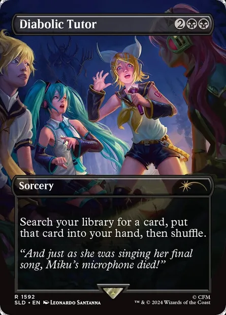 Diabolic Tutor, Magic card SLD 1592 — Secret Lair Drop set