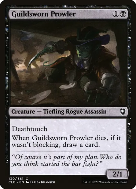Guildsworn Prowler, Magic card CLB 130 — Commander Legends: Battle for Baldur's Gate set