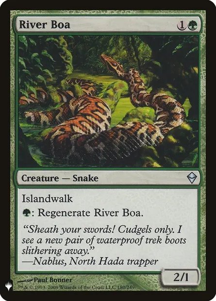 River Boa, Magic card PLST ZEN-180 — The List set
