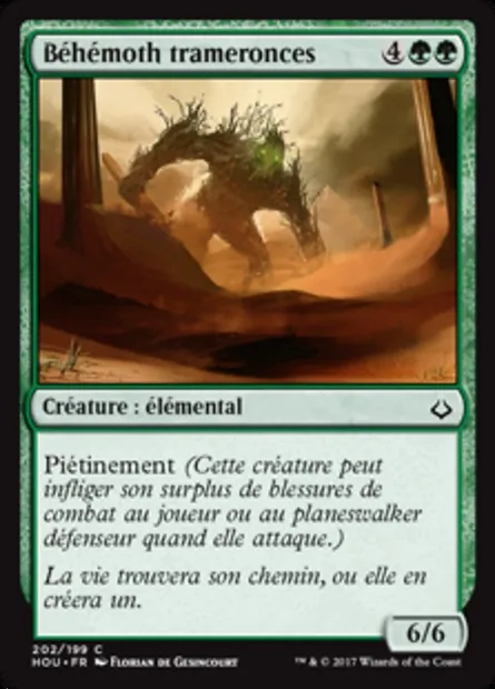 Béhémoth trameronces, carte Magic HOU 202 — extension L’âge de la destruction