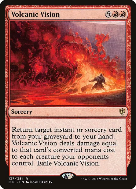 Volcanic Vision, Magic card C16 137 — Commander 2016 set