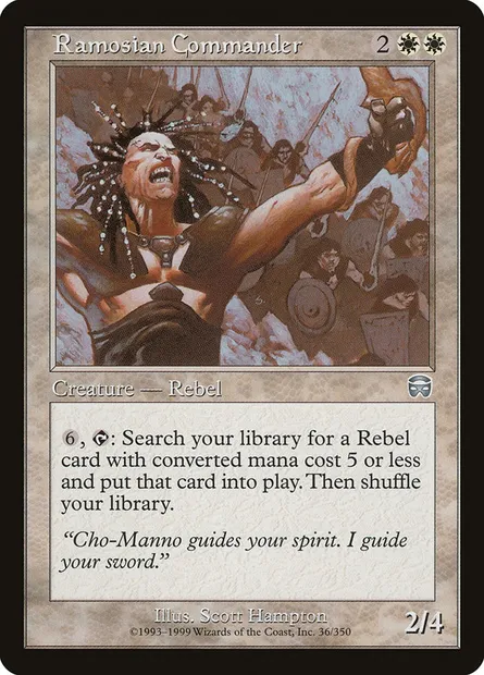 Commandant ramosien, carte Magic MMQ 36 — extension Masques de Mercadia