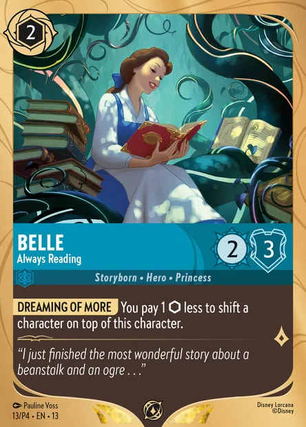 Belle - Always Reading, Disney Lorcana card P4-013 — P4 set
