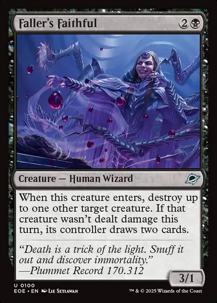 Faller's Faithful, Magic card EOE 100 — Edge of Eternities set