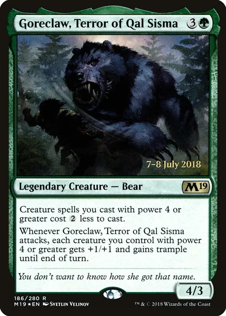 Griffeboyaux, terreur de Qal Sisma, carte Magic PM19 186s — extension Core Set 2019 Promos