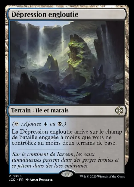 Dépression engloutie, carte Magic LCC 355 — extension The Lost Caverns of Ixalan Commander