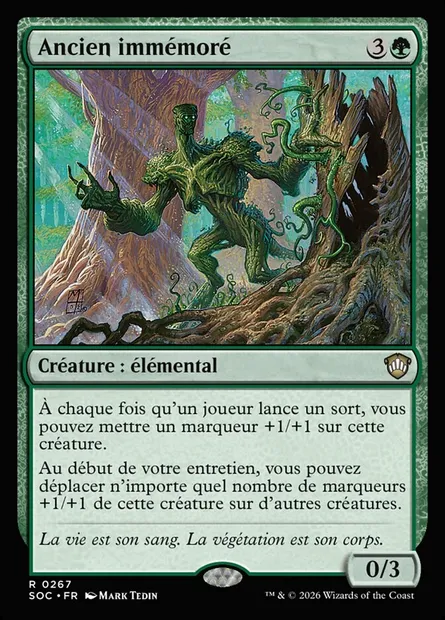 Ancien immémoré, carte Magic SOC 267 — extension Secrets of Strixhaven Commander